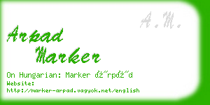 arpad marker business card